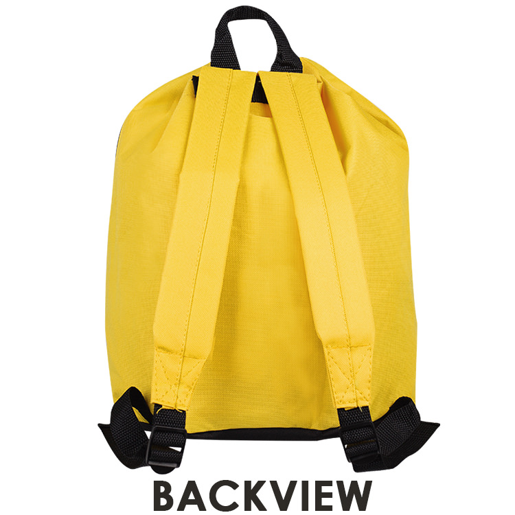 Polyester drawstring tote backpack.