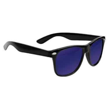 Polycarbonate blue color sensation mirrored malibu sunglasses blank.