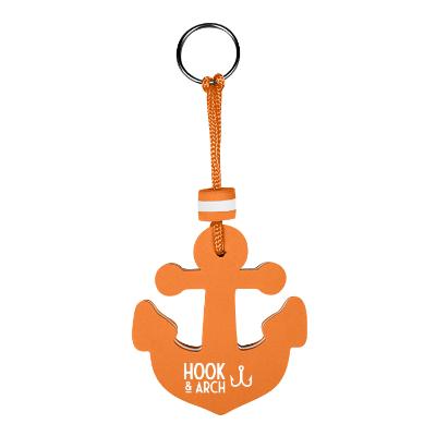 Floating anchor keychain with custom imprint.