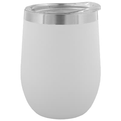 Stainless steel white wine glass tumbler blank in 12 ounces.