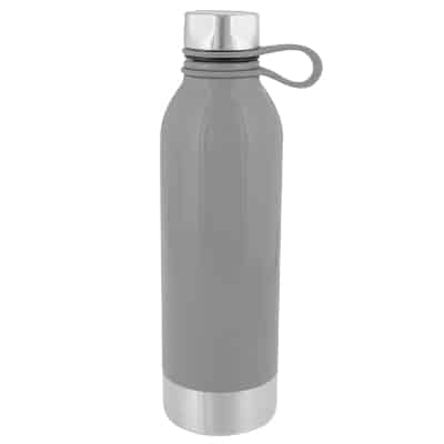 Stainless steel gray water bottle blank in 25 ounces.
