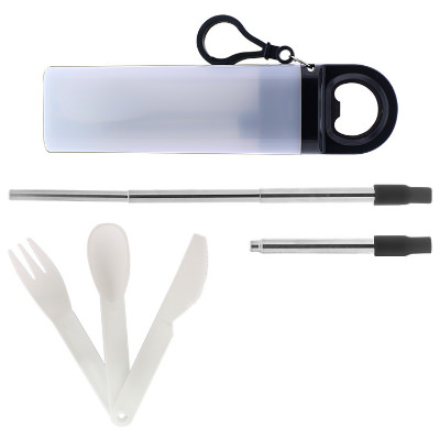 Blank stainless steel sip and snack kit.