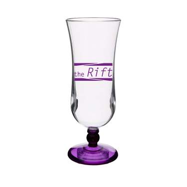 Acrylic purple cocktail glass with custom imprint in 15 ounces.