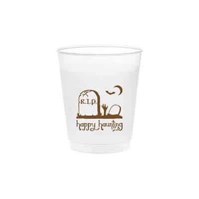 5 oz. customizable frosted plastic cup.