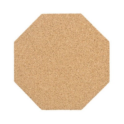 4.5 inch cork stop sign coaster blank.