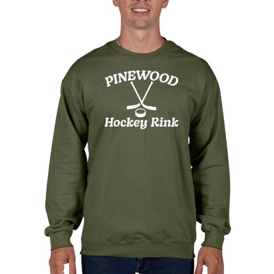 Custom military green fleece crew sweatshirt with logo.