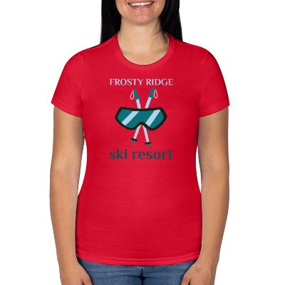 Personalized full color logoed red t-shirt.