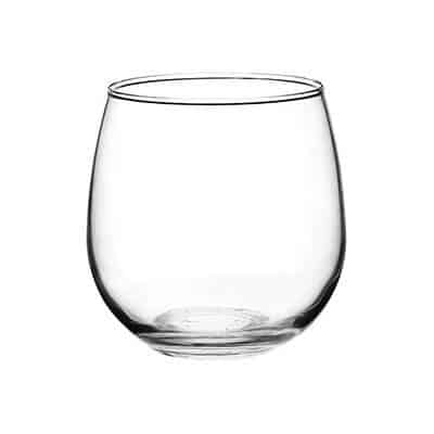 Glass clear wine glass blank in 16.75 ounces.