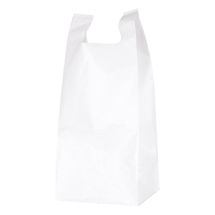 Plastic recyclable jumbo t shirt bag.