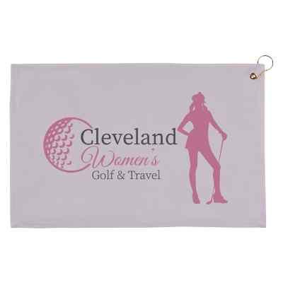 Personalized golf towel with grommet full color.