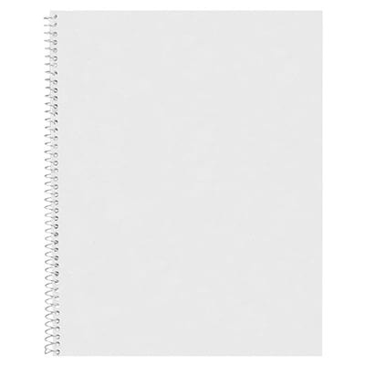 White wide rule notebook.