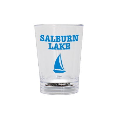 Arcylic clear shot glass with custom imprint in 1.25 ounces.