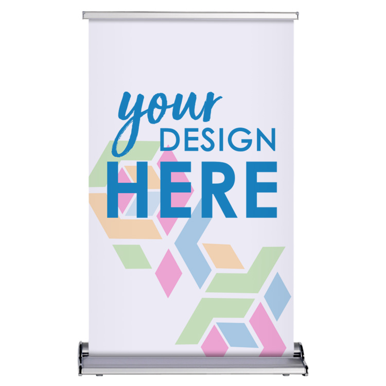 24 inch vinyl table top banner stand with graphics
