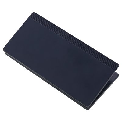 Polystyrene eco black rectangle magnet chip clip blank.