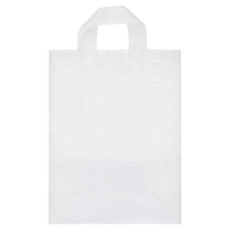 10-in. x 13-in. Clear Frosted Shopper | Totally Promotional