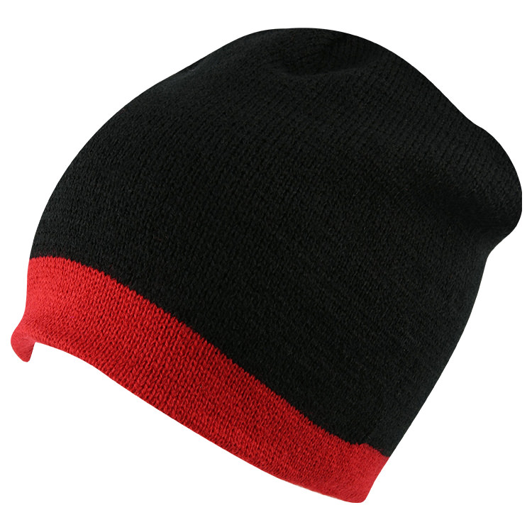 Embroidered beanie.