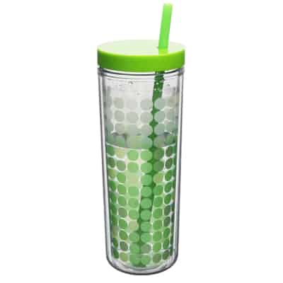 Plastic green color changing tumbler blank in 16 ounces.