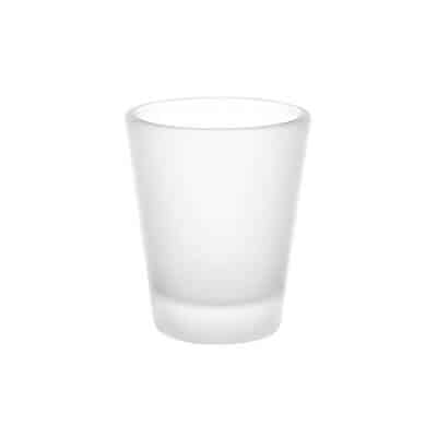 Glass frosted shot glass blank in 1.75 ounces.