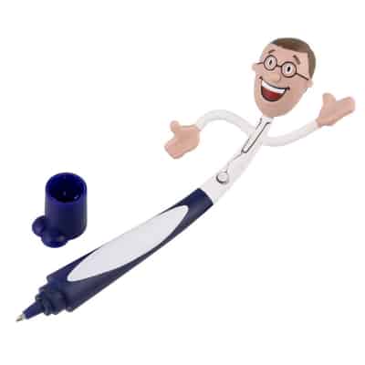Plastic male health care professional pen blank.