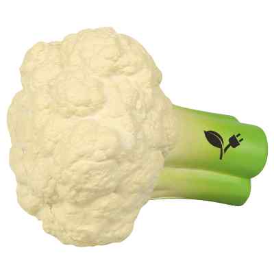 Foam cauliflower stress ball with custom imprint. 
