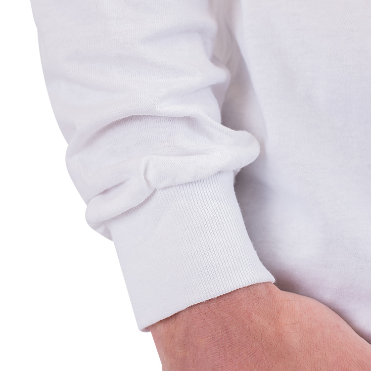 White customized long sleeve t shirt.