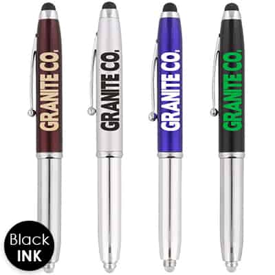 Metal lightup influence stylus pen.