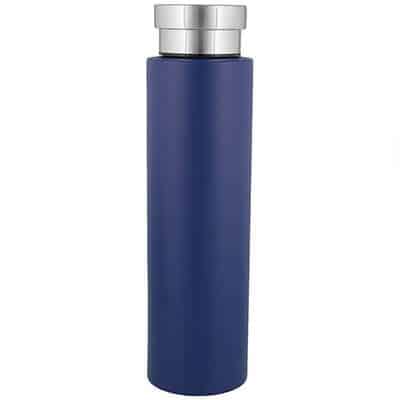 Stainless steel navy blue water bottle blank in 24 ounces.