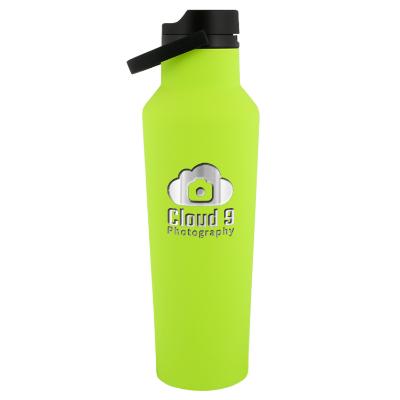 Citron stainless bottle with engraved logo.