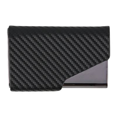Steel and polyurethane black power bank with card wallet blank.