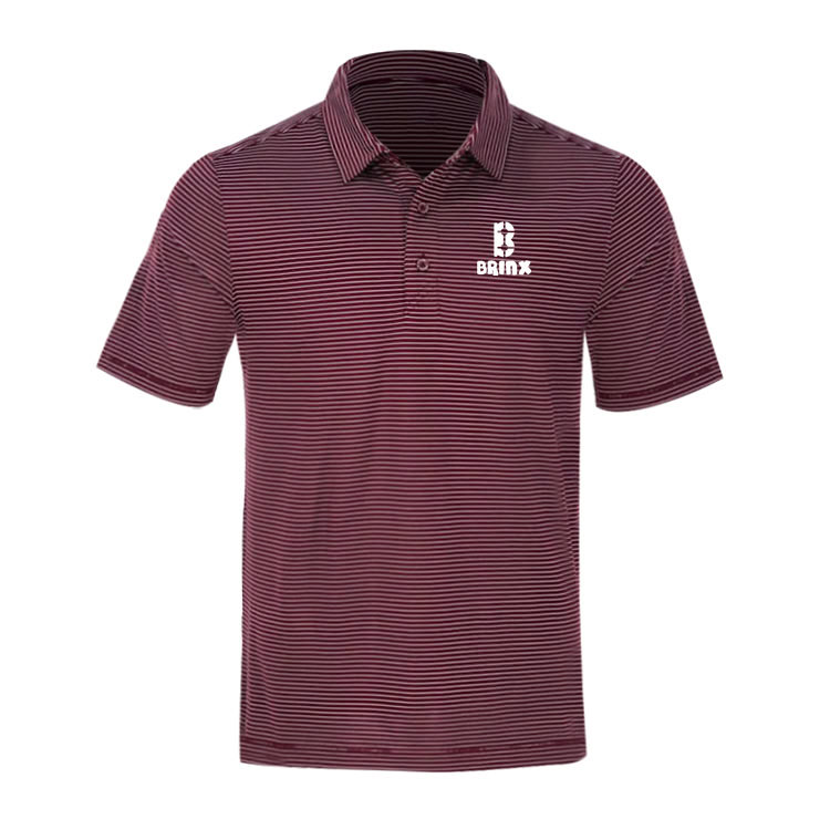 Bordeaux polo with personalized logo.