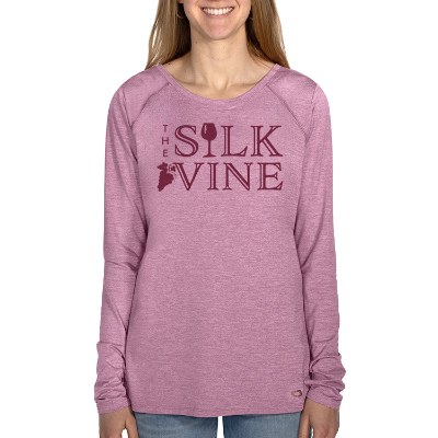 Personalized lilac heather long sleeve tee.