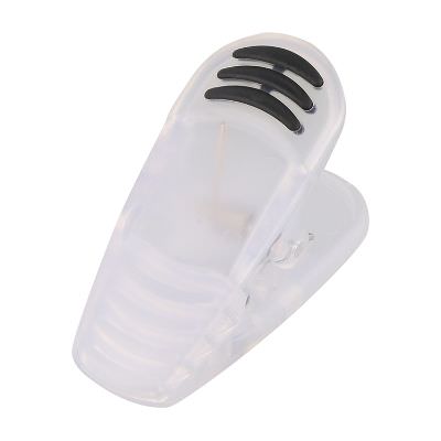 Plastic translucent frost chip clip blank.