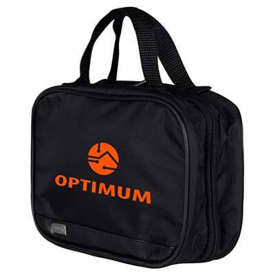 Polyester black executive accessories travel bag with custom logo.