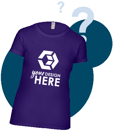 Promotional women's apparel purple t-shirt with white imprint