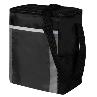 Blank black polypropylene bistro cooler bag.