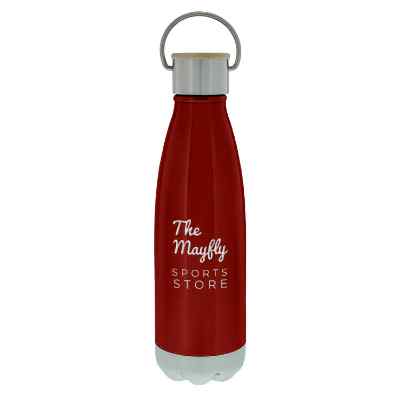 Red bottle with engraved custom logo