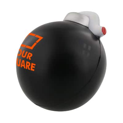 Foam explosive shaped stress ball with personalized promo.