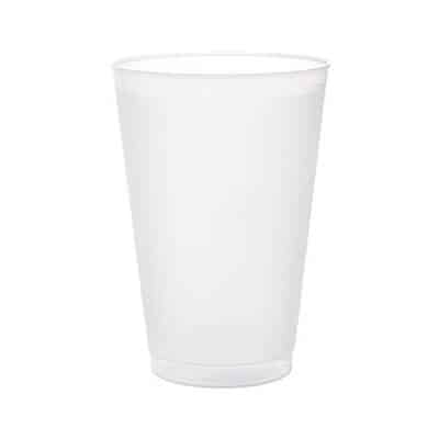 Durable plastic frosted plastic cup blank in 20 ounces.