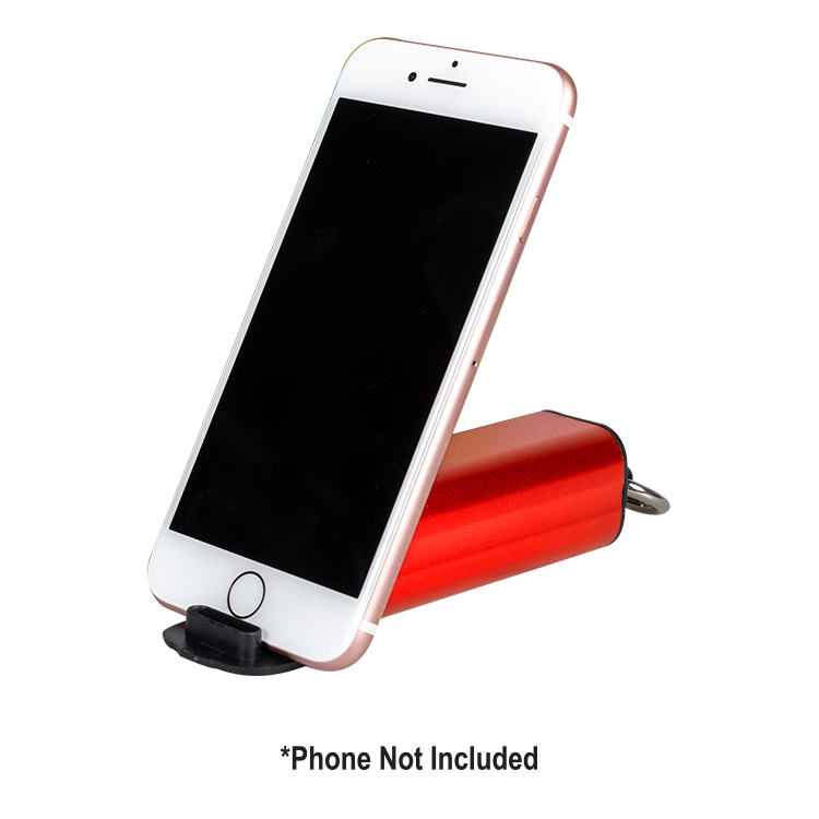 Plastic earbuds and phone stand