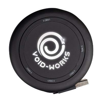 Engraved plastic black wireless charger.