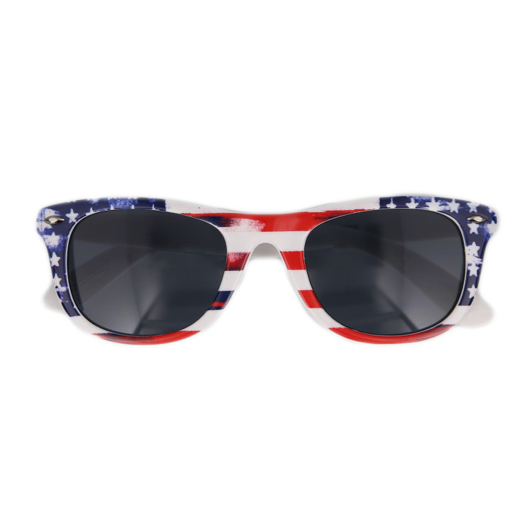 Polycarbonate USA flag American sunglasses blank.