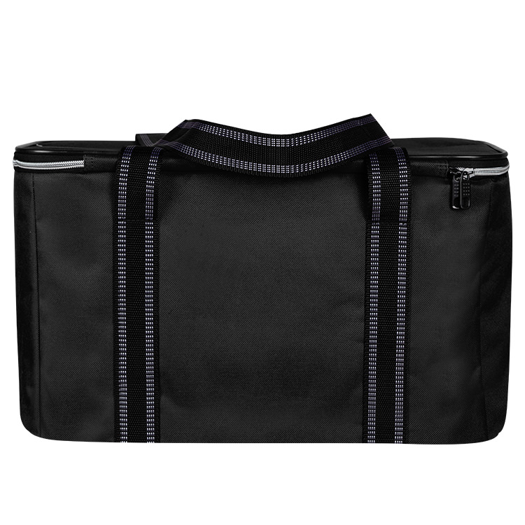 Blank polyester collapsible utility cooler bag.