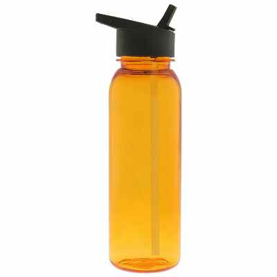Tritan orange water bottle blank with flip straw lid in 24 ounces.