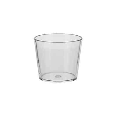Acrylic clear tasting glass blank in 3 ounces.