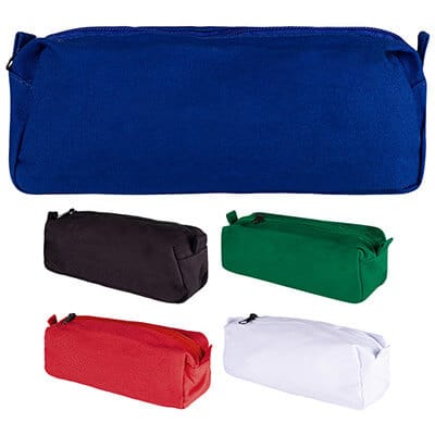 Cotton canvas royal blue travel pouch blank.