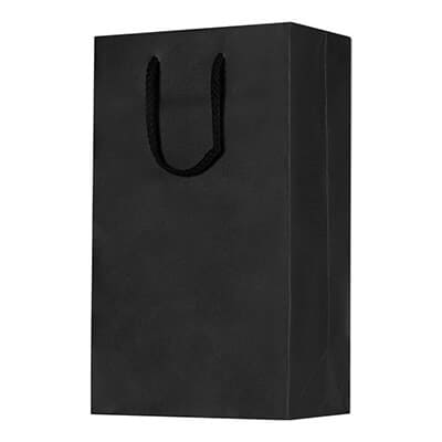 Textured paper 8x13.5 inch black eurotote blank.