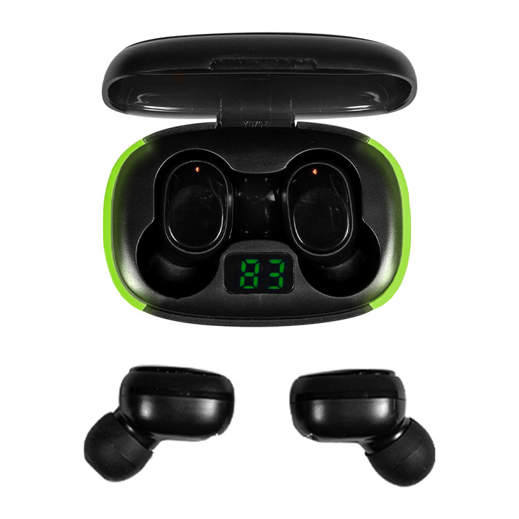 Plastic earbuds with charging case