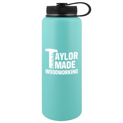 Stainless mint water bottle with custom imprint in 40 oz.