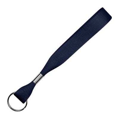 Blank navy blue nylon wrist strap available with low prices.