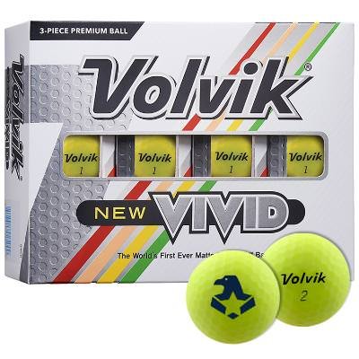 Volvik vivid golf ball with custom promotional imprint. 